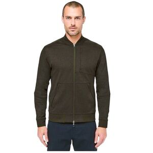 Lululemon City Sweat Bomber Fleece thermo Heathered Dark Olive Green, Small